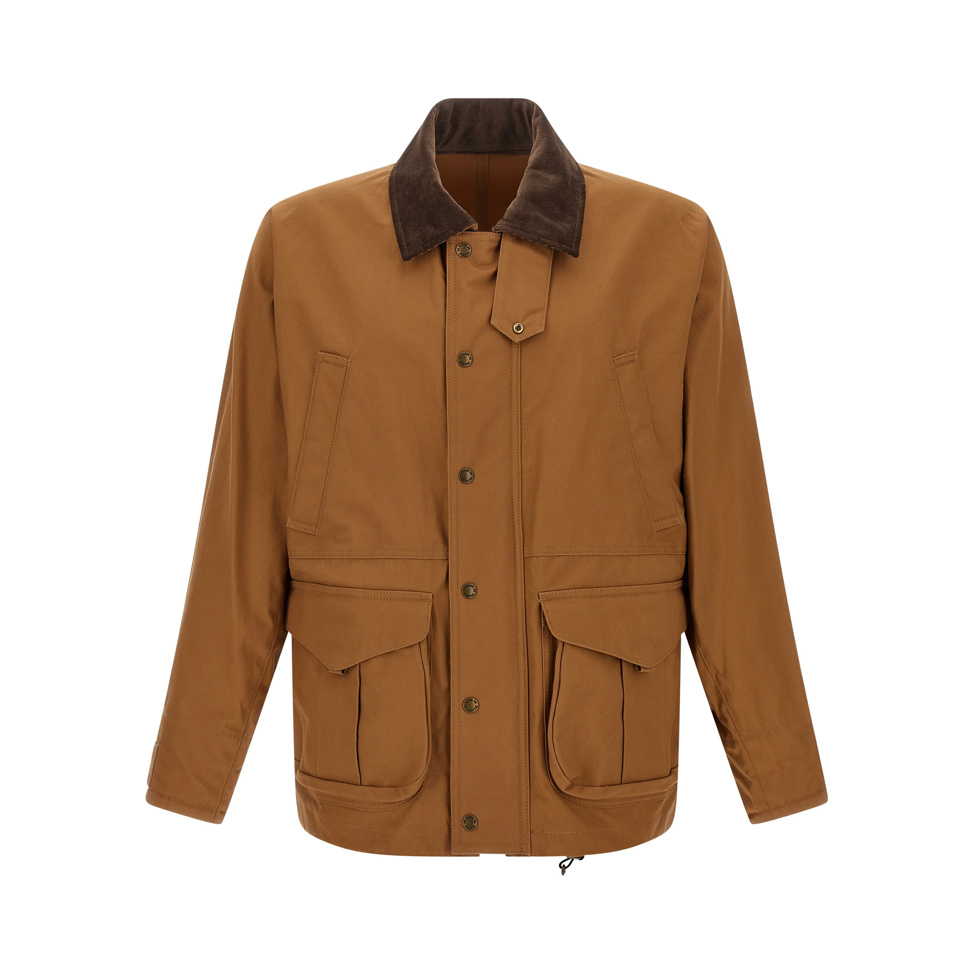 Brown Cotton Shell Jacket