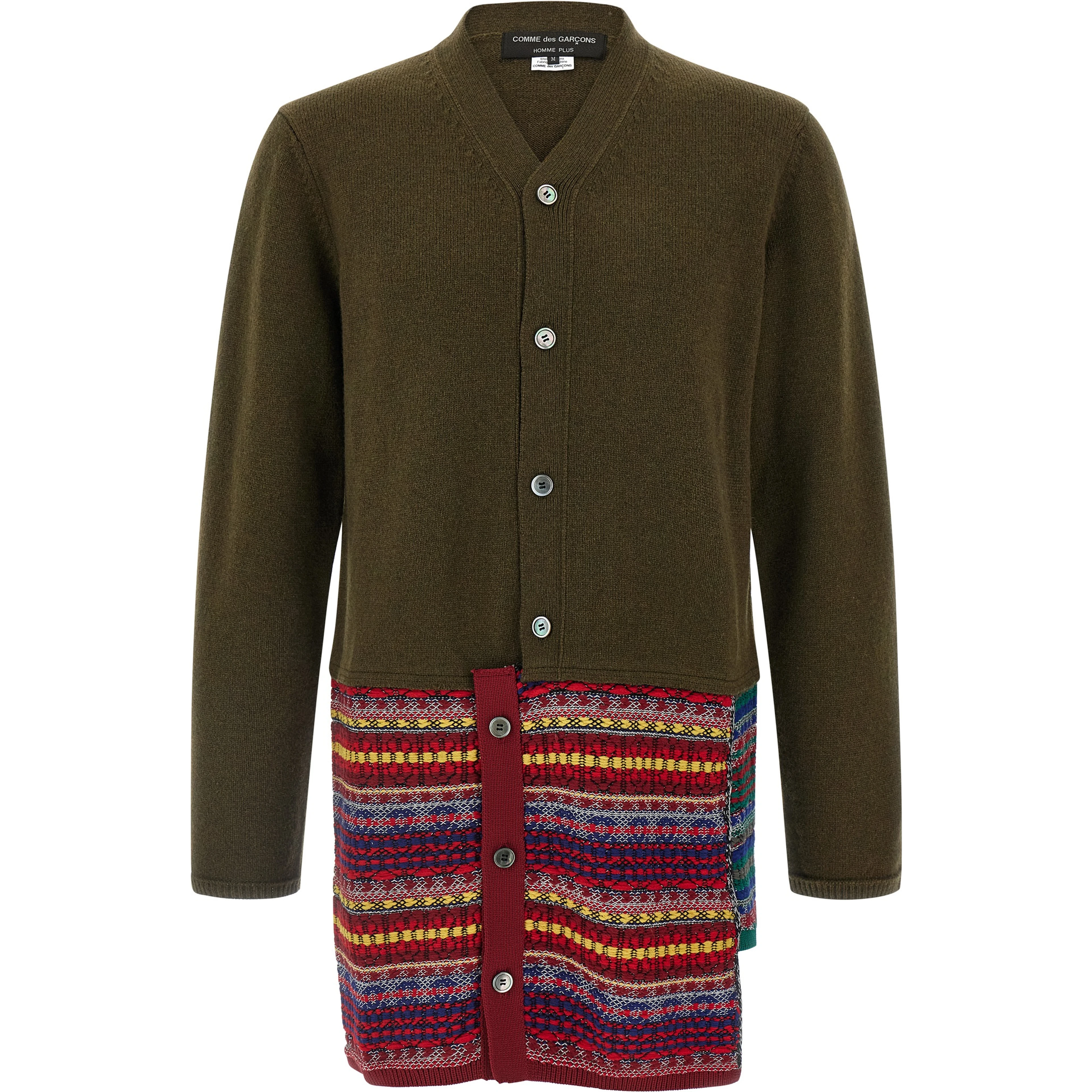 Bicolor Wool Cardigan