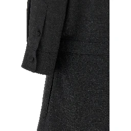 Gray Wool Short Dress