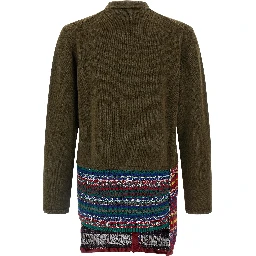 Bicolor Wool Cardigan