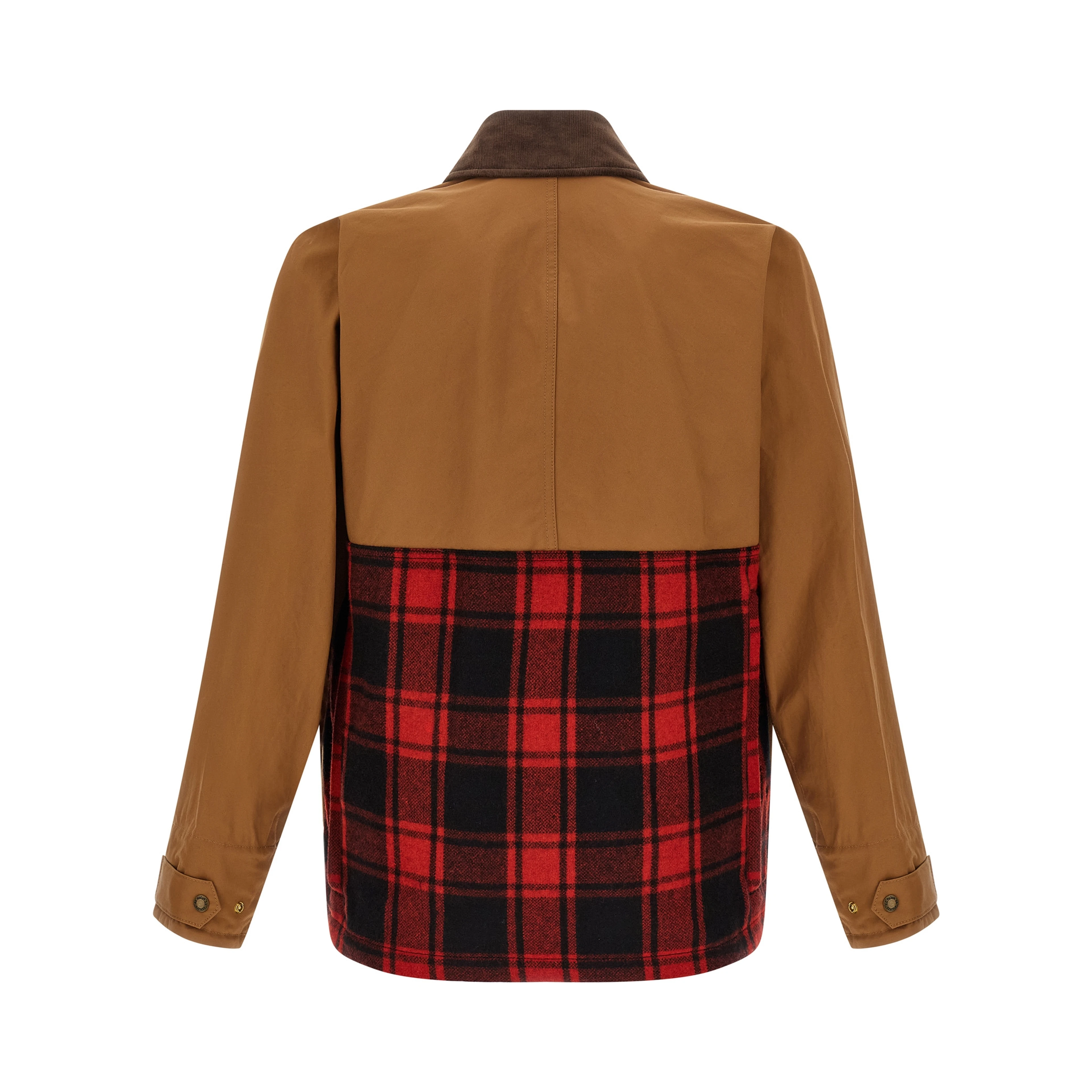 Brown Cotton Shell Jacket