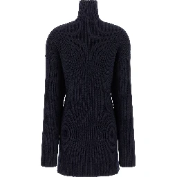 Blue Wool Short Dress