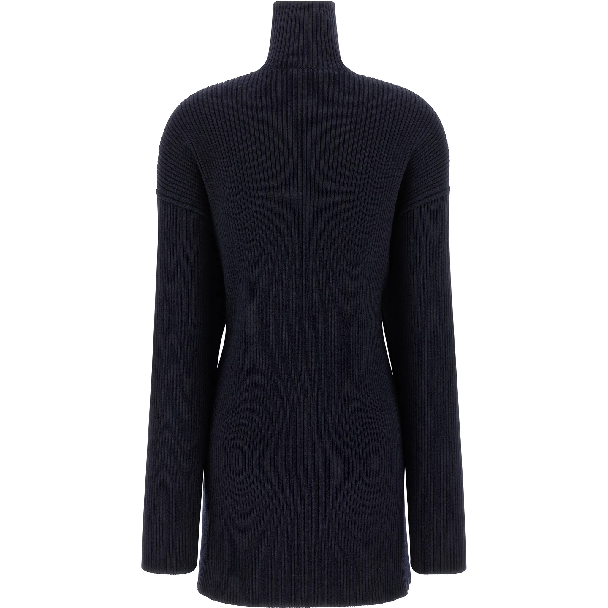 Blue Wool Short Dress