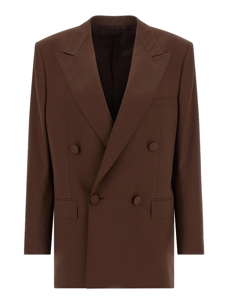 Brown Virgin Wool Blazer