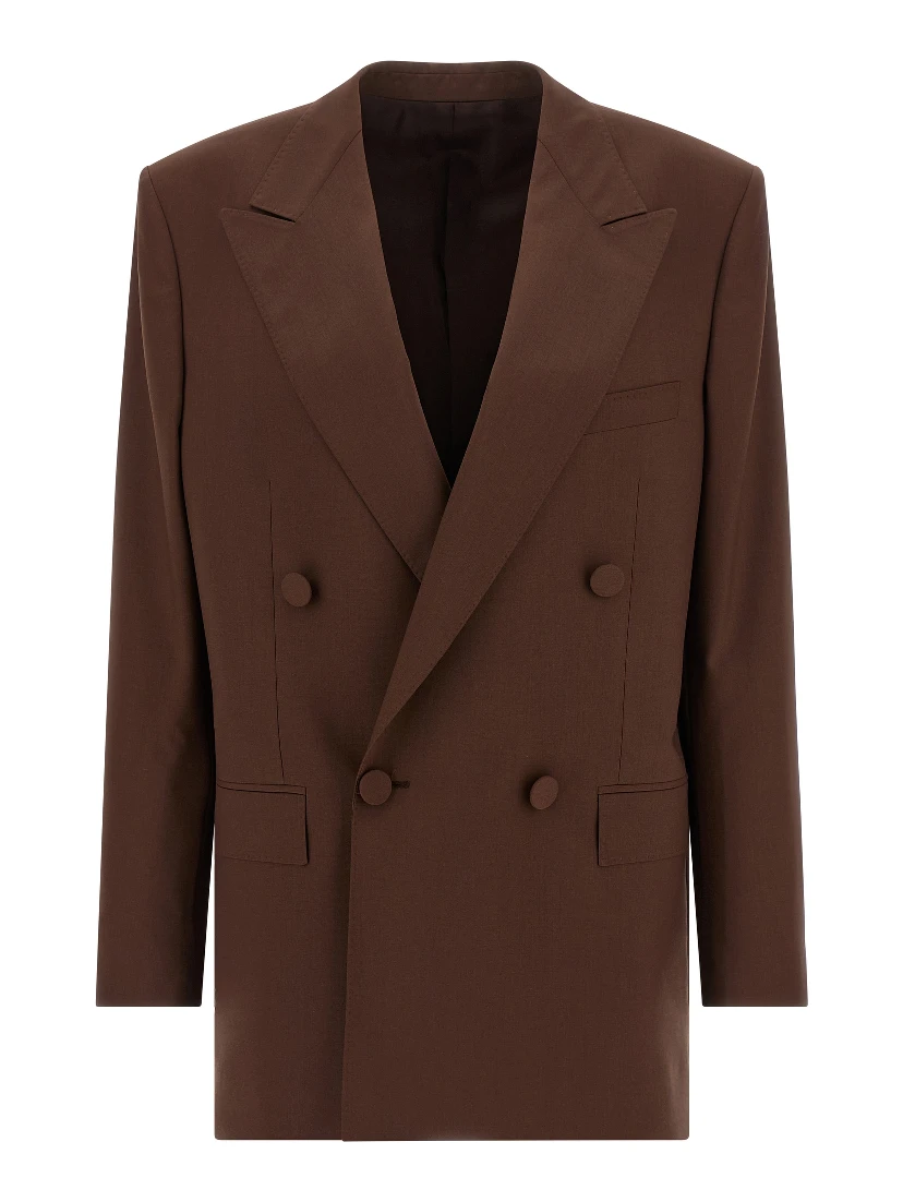 Brown Virgin Wool Blazer