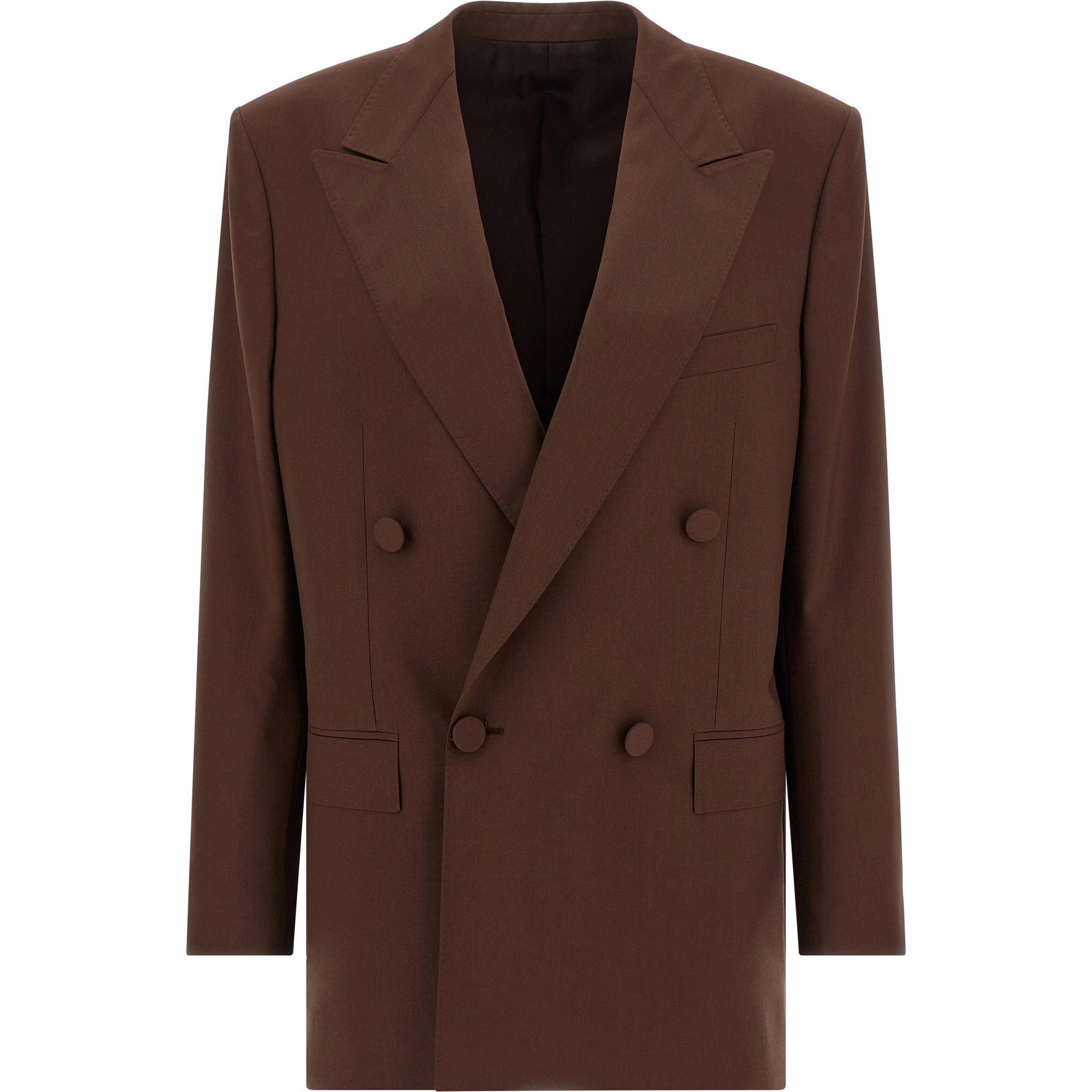Brown Virgin Wool Blazer
