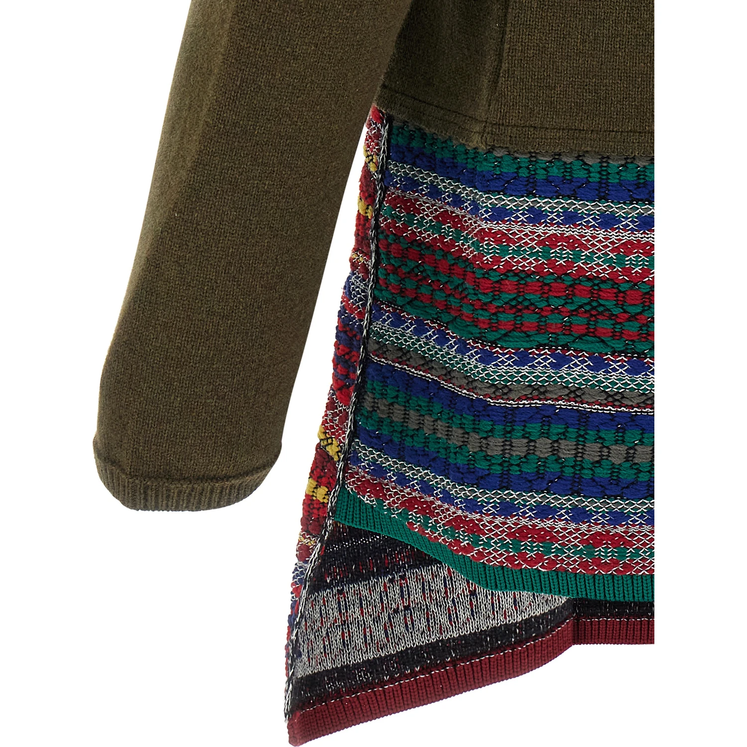 Bicolor Wool Cardigan