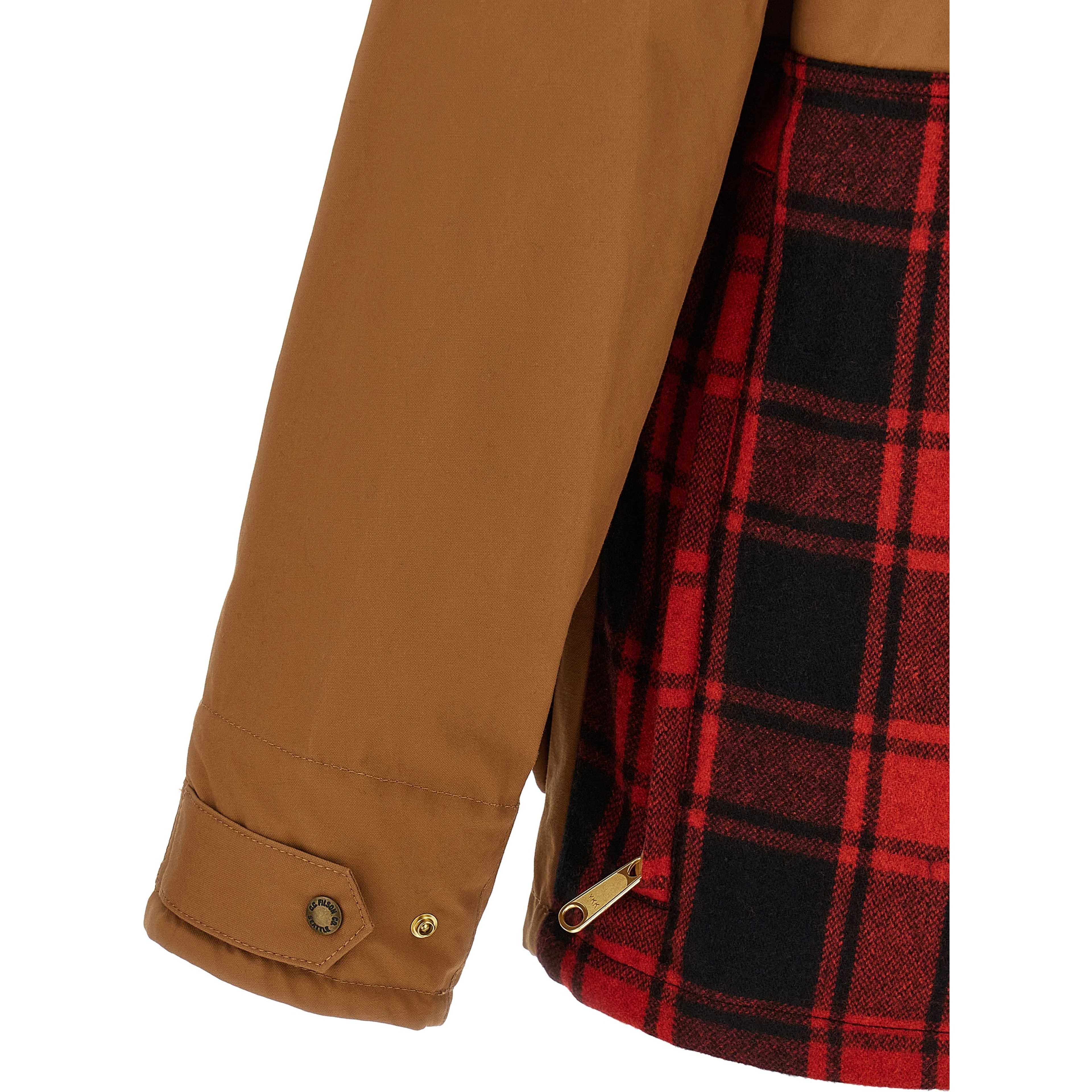 Brown Cotton Shell Jacket