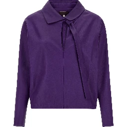 Purple Lamb Leather Blouse