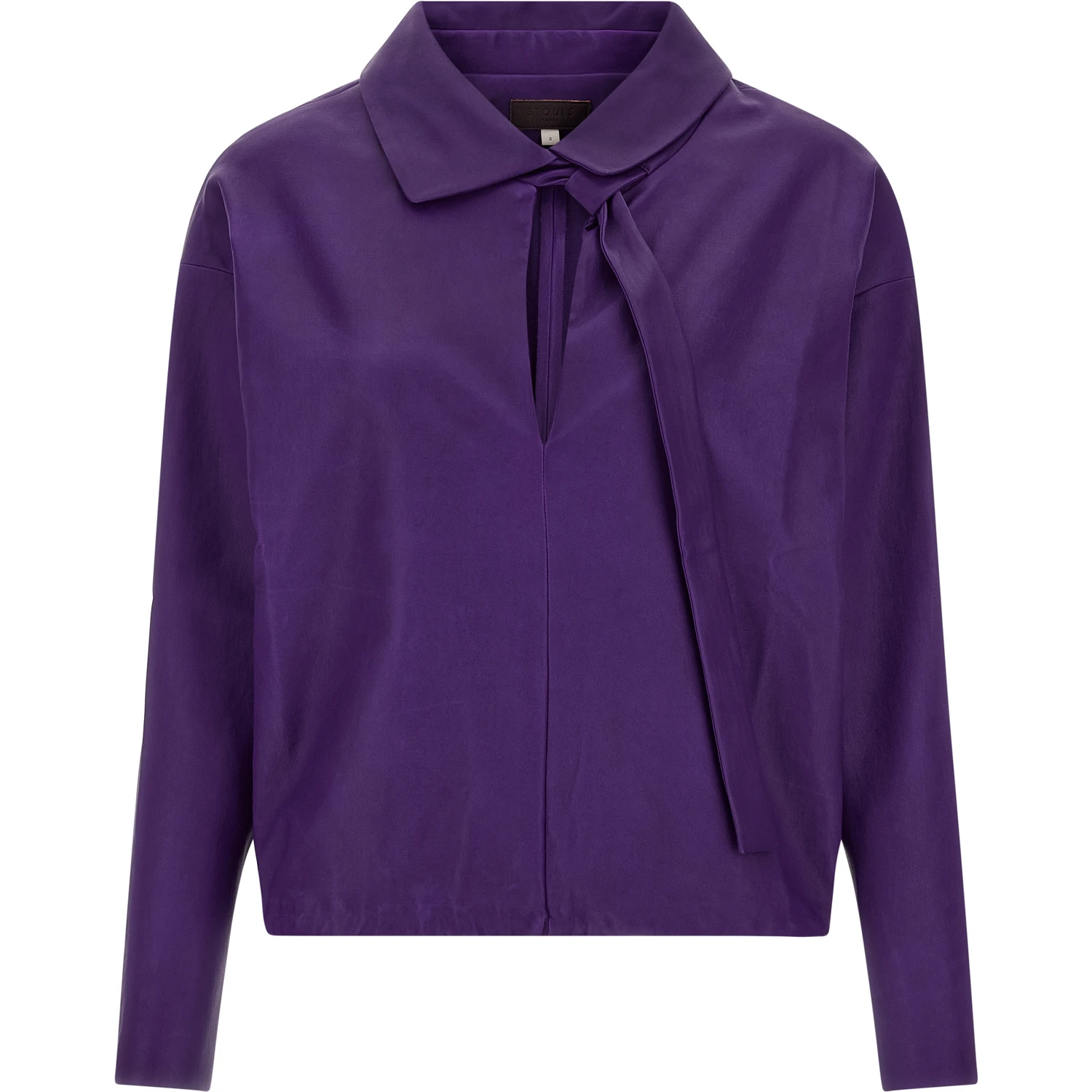 Purple Lamb Leather Blouse