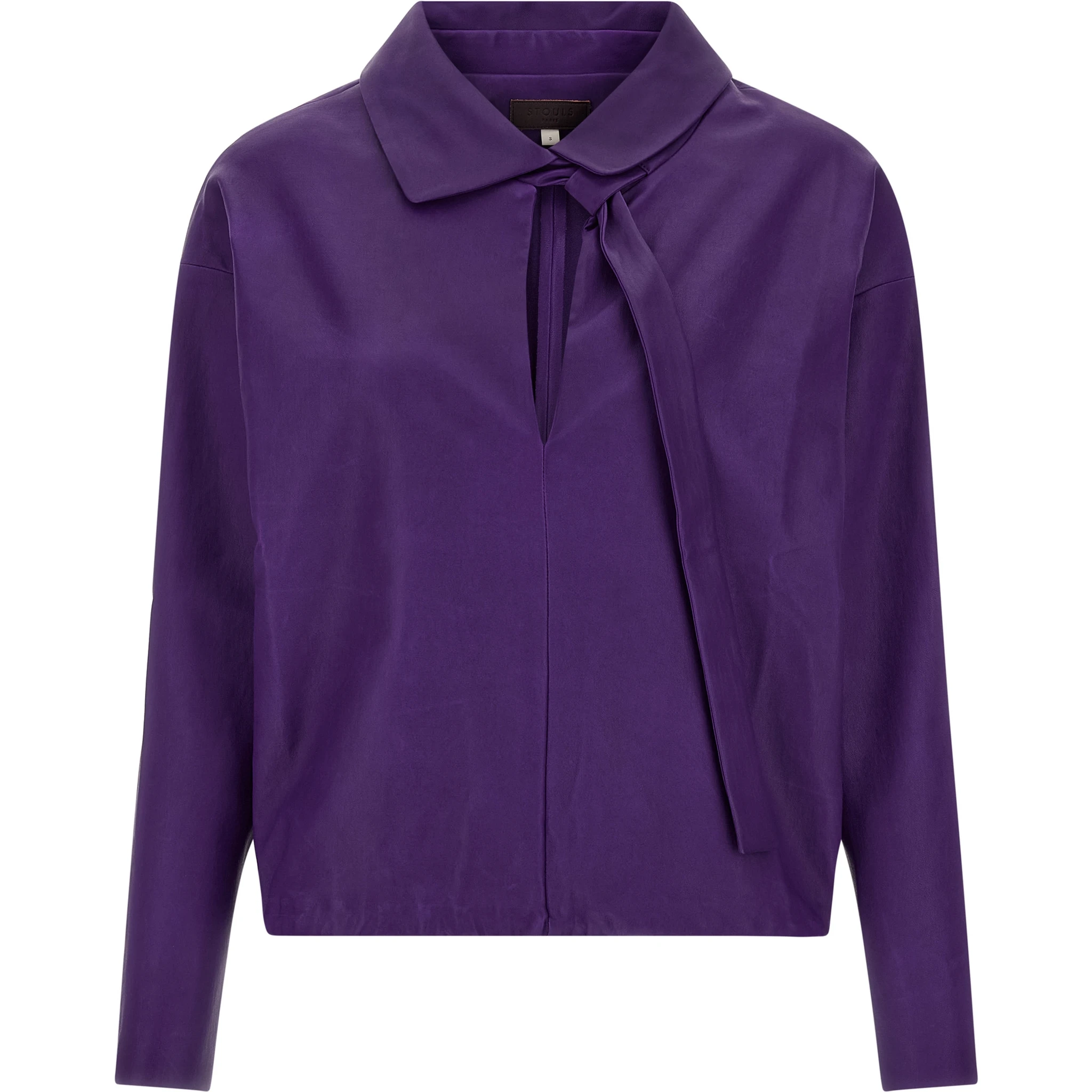 Purple Lamb Leather Blouse