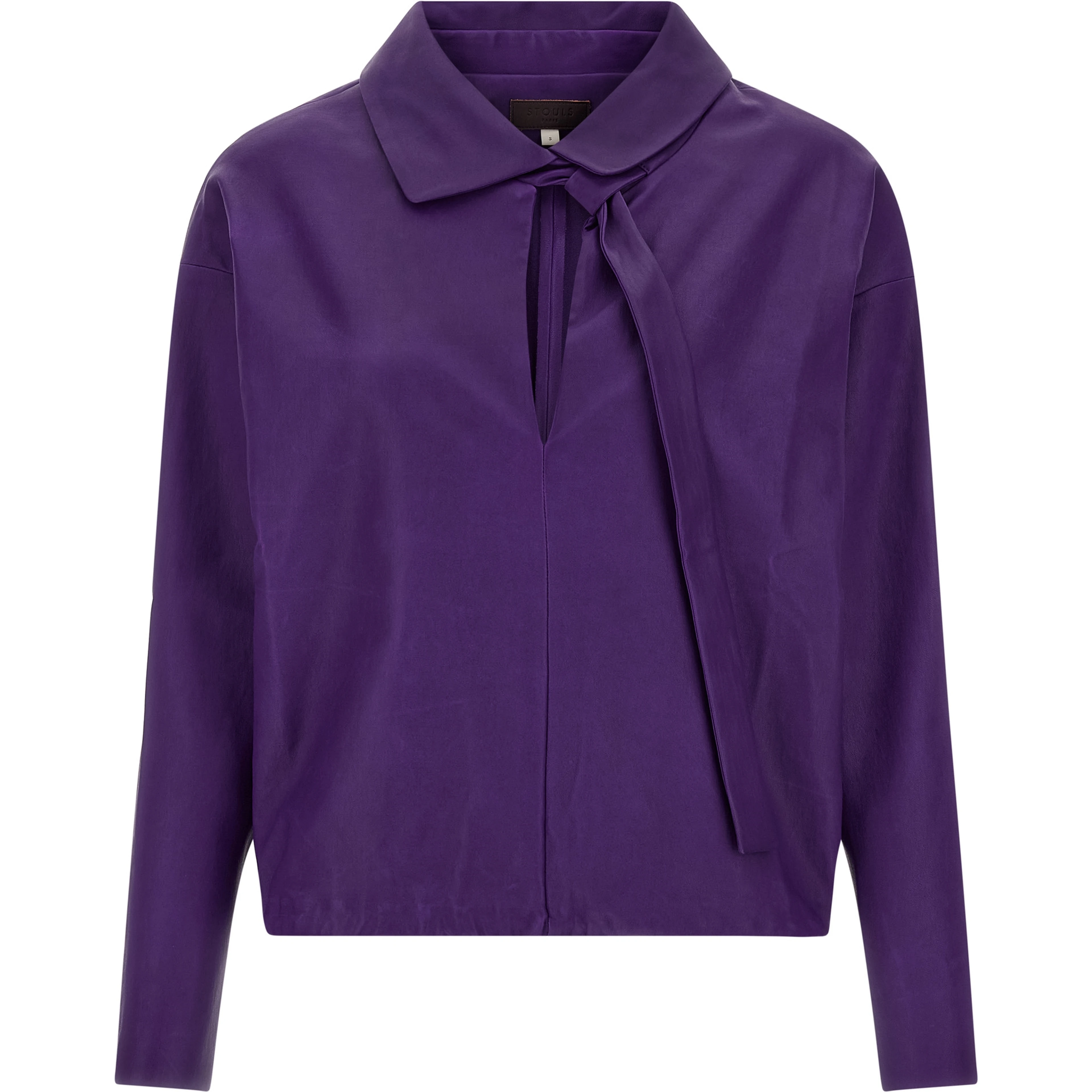 Purple Lamb Leather Blouse