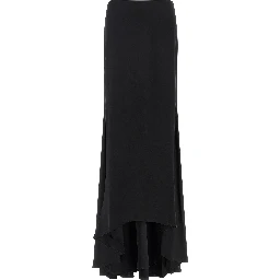 Black Silk Mini Skirt