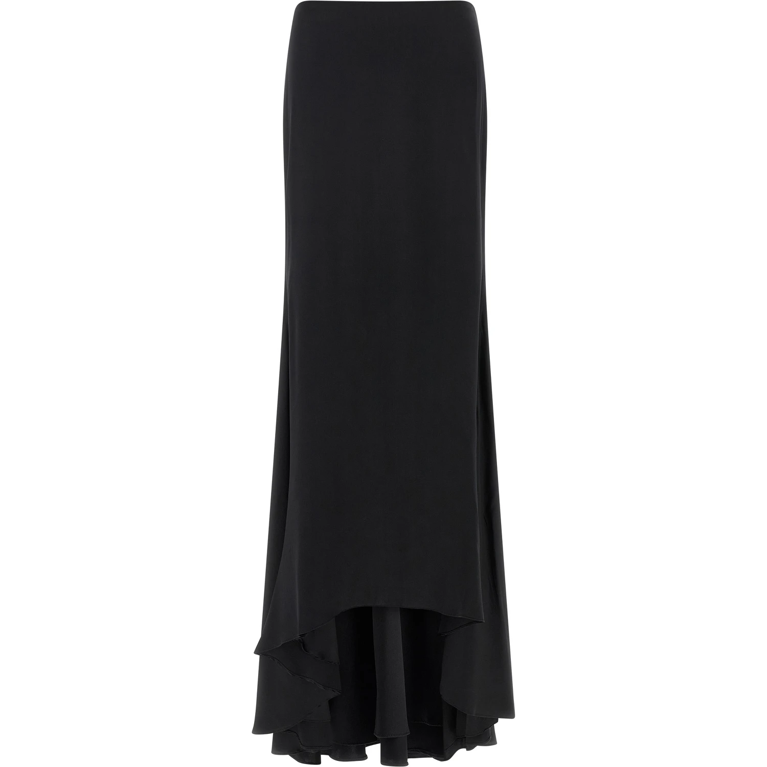 Black Silk Mini Skirt