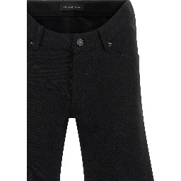 Black Cotton Flared Jeans