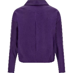 Purple Lamb Leather Blouse
