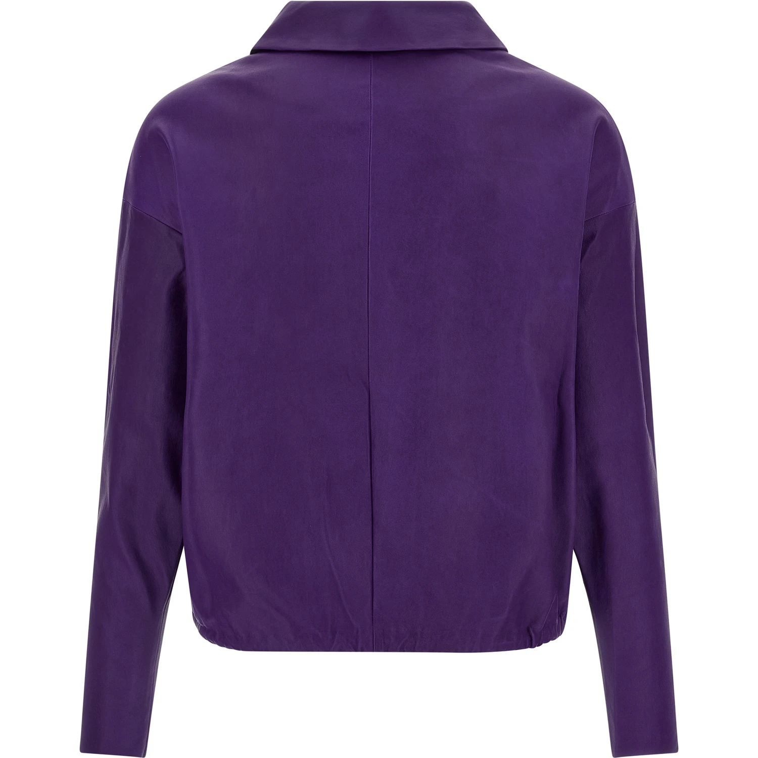 Purple Lamb Leather Blouse