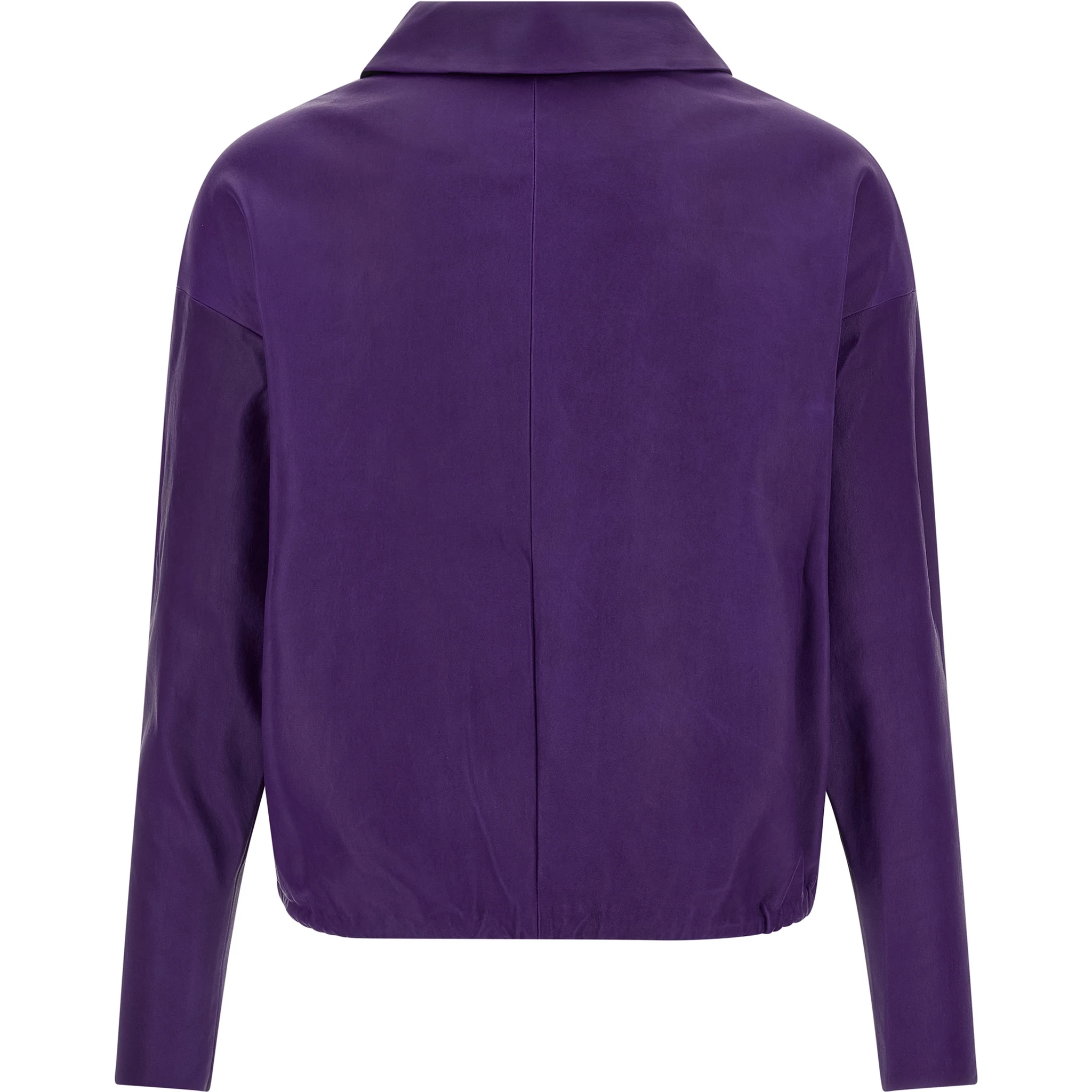 Purple Lamb Leather Blouse