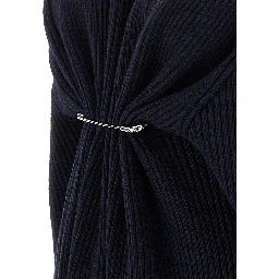 Blue Wool Short Dress