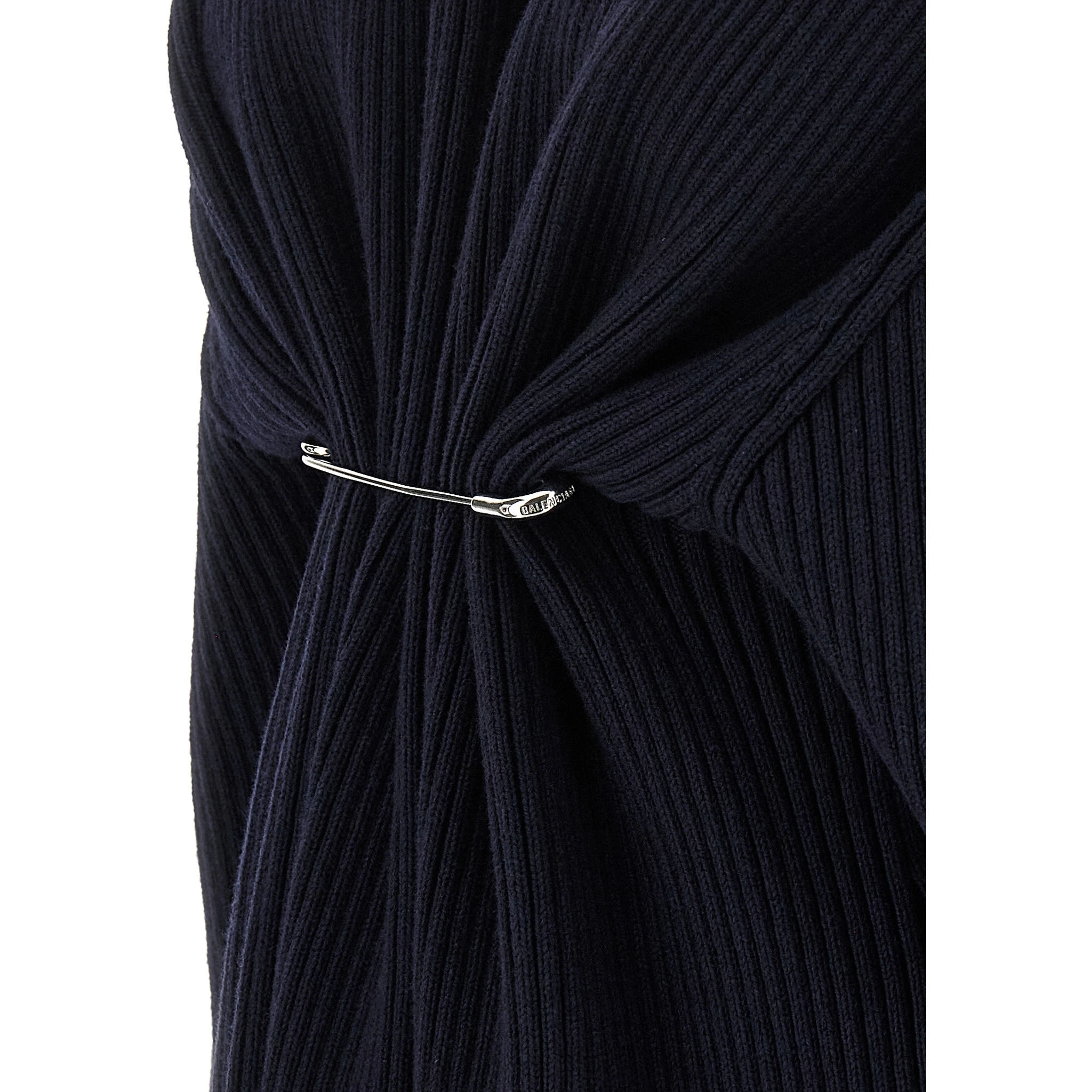 Blue Wool Short Dress