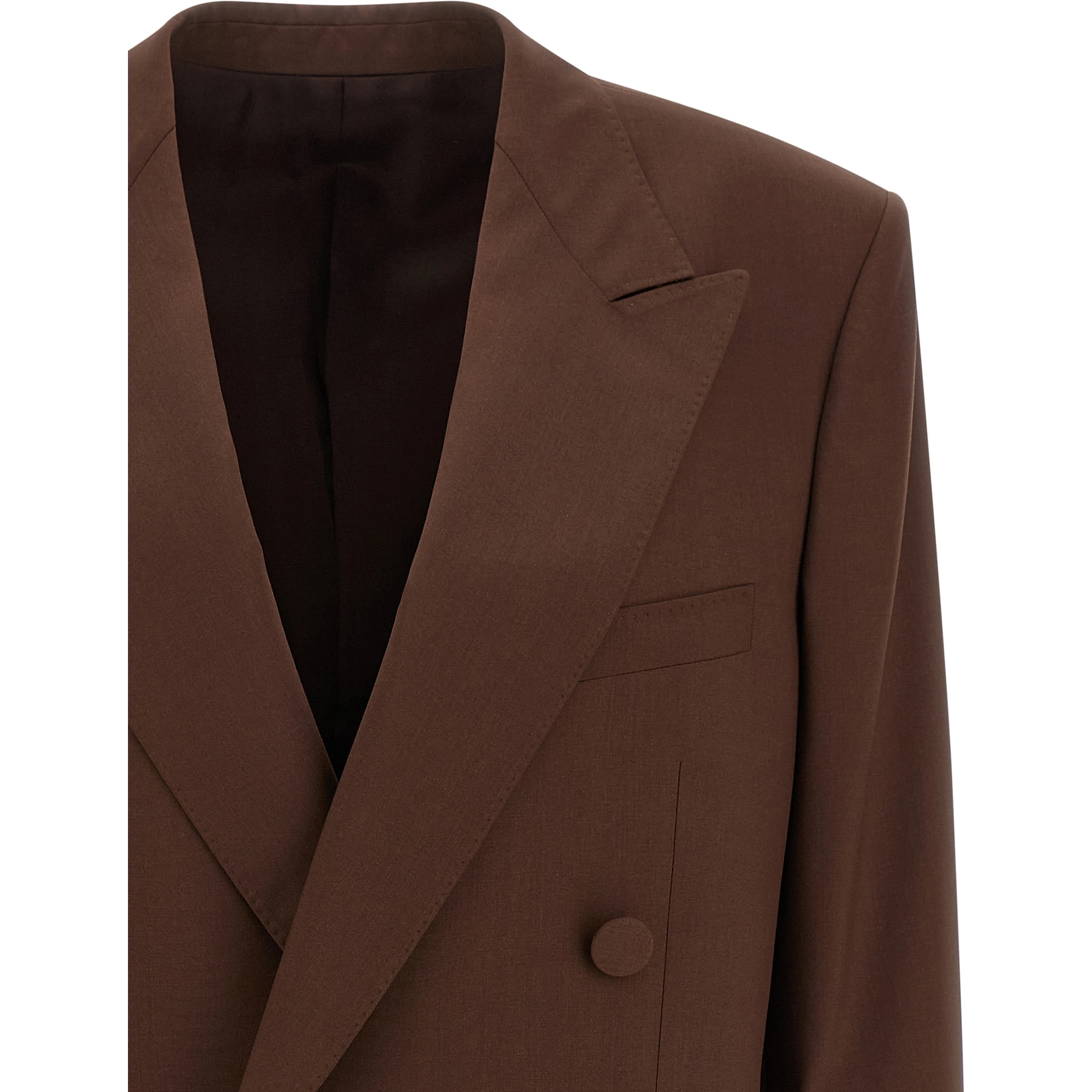 Brown Virgin Wool Blazer