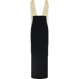 Bicolor Virgin Wool Long Dress