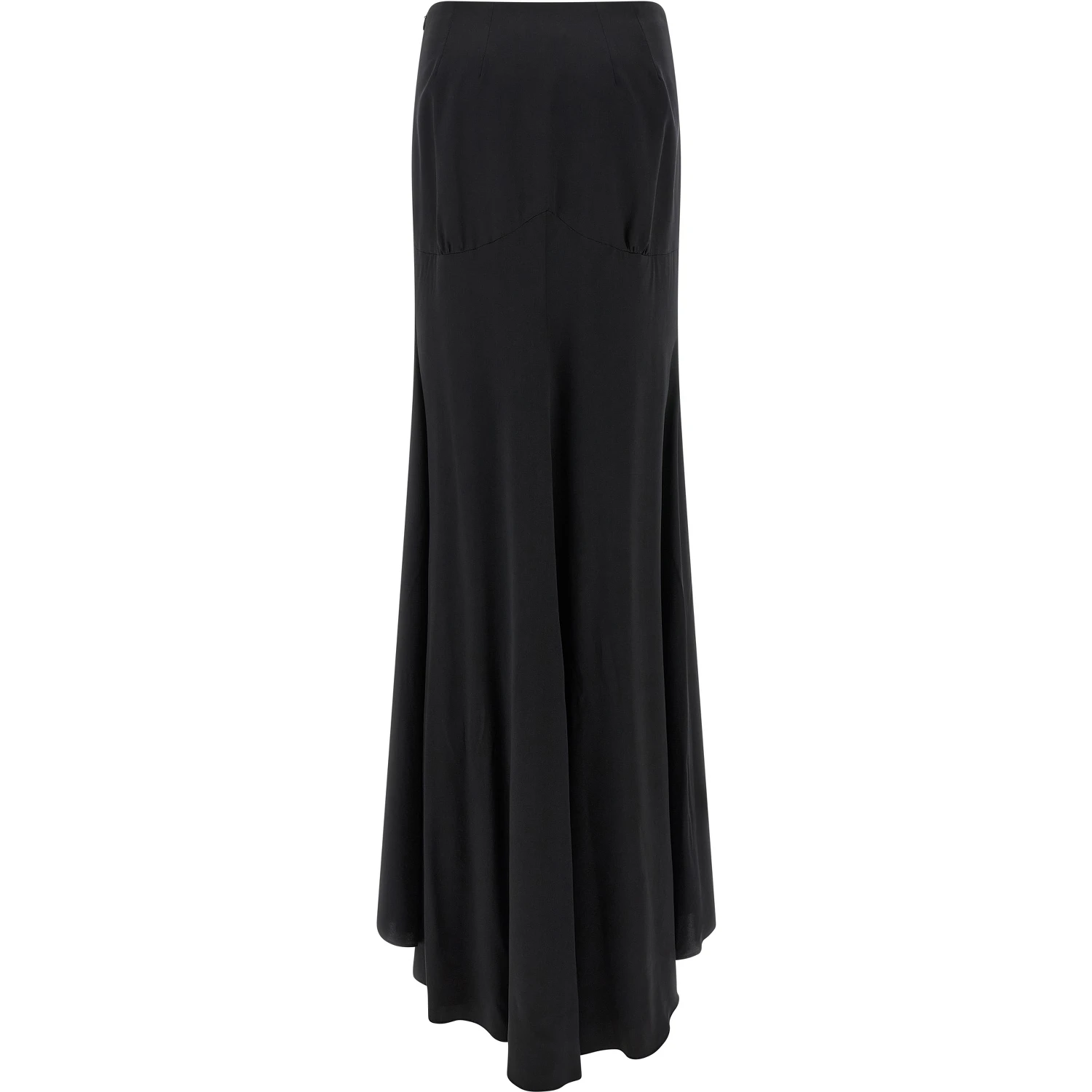 Black Silk Mini Skirt