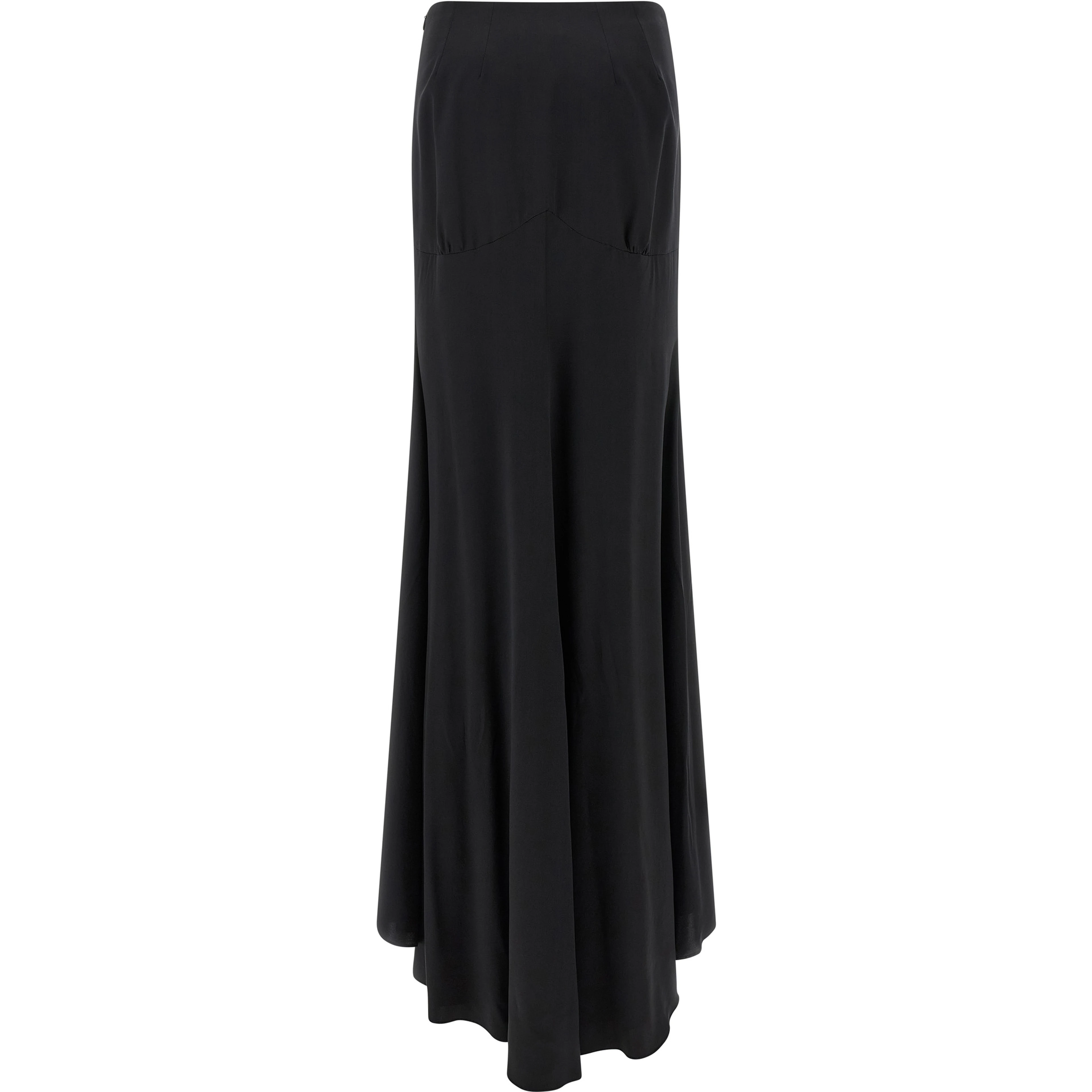 Black Silk Mini Skirt