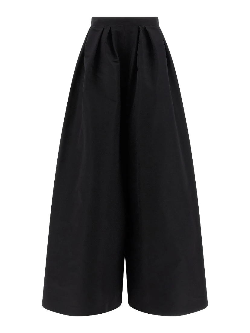 Black Silk Casual Pants