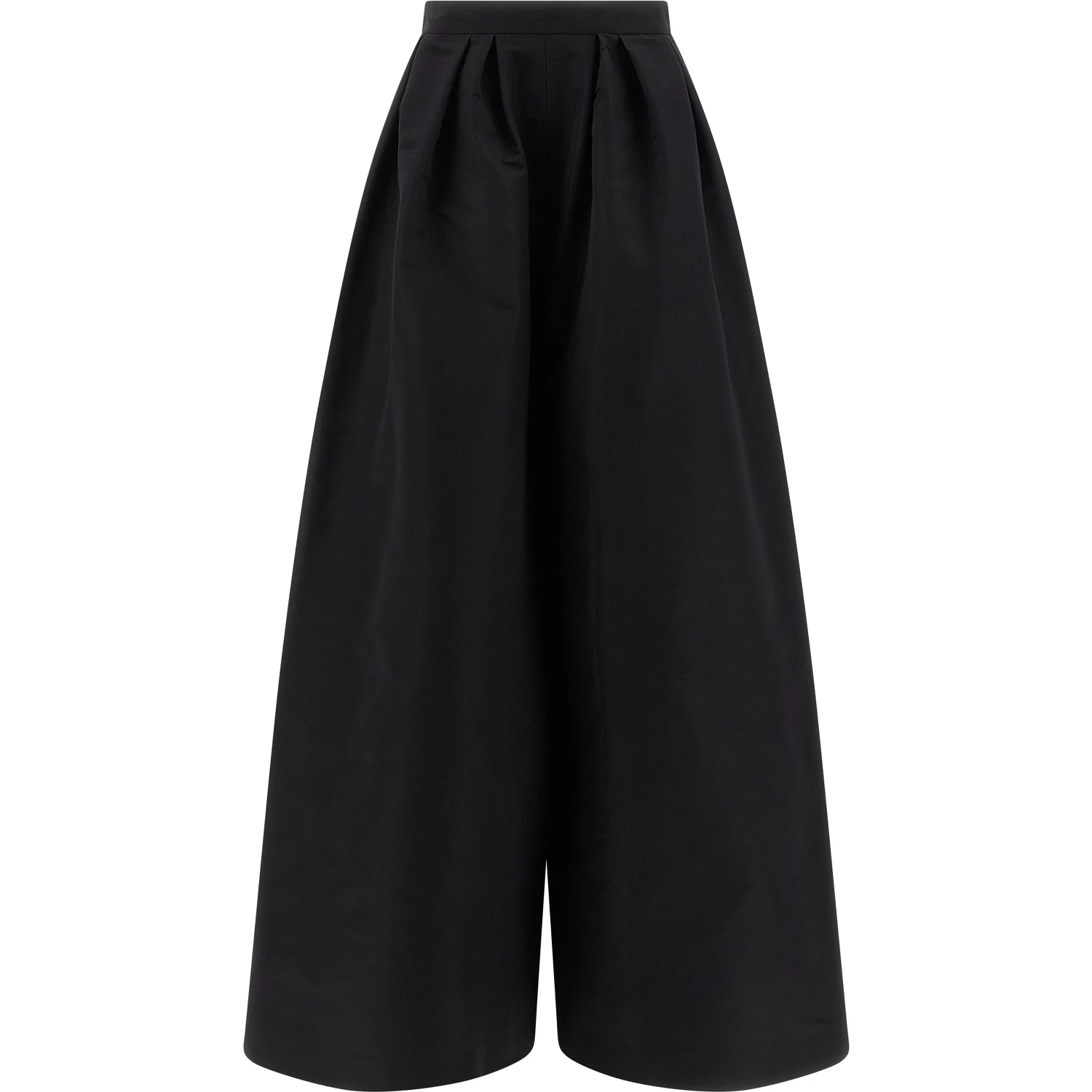 Black Silk Casual Pants