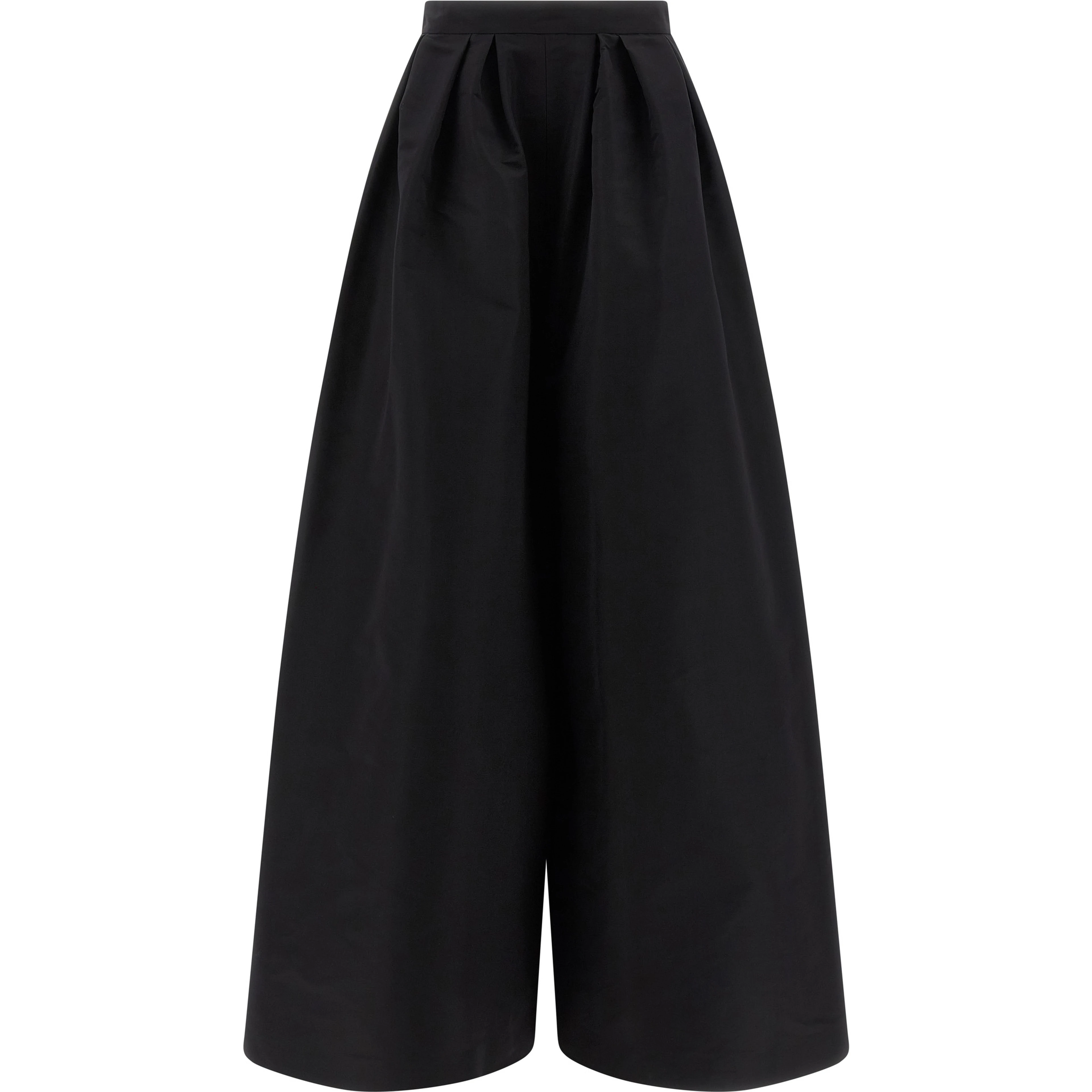 Black Silk Casual Pants