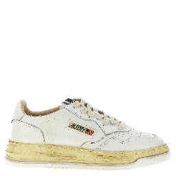 White Goatskin Chunky Sneakers