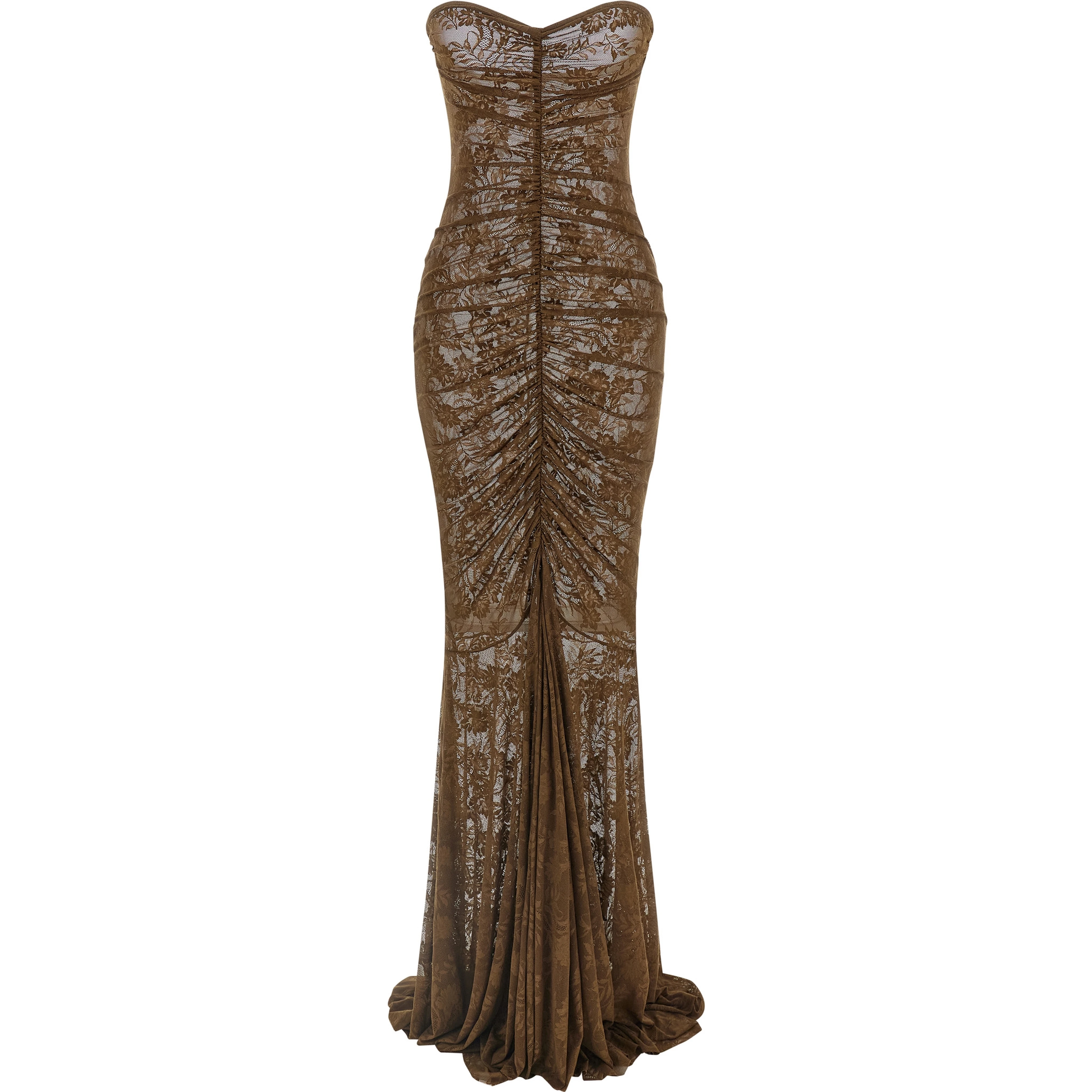 Bicolor Polyamide Long Dress