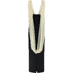 Bicolor Virgin Wool Long Dress