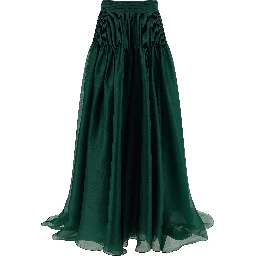 Bicolor Silk Mini Skirt