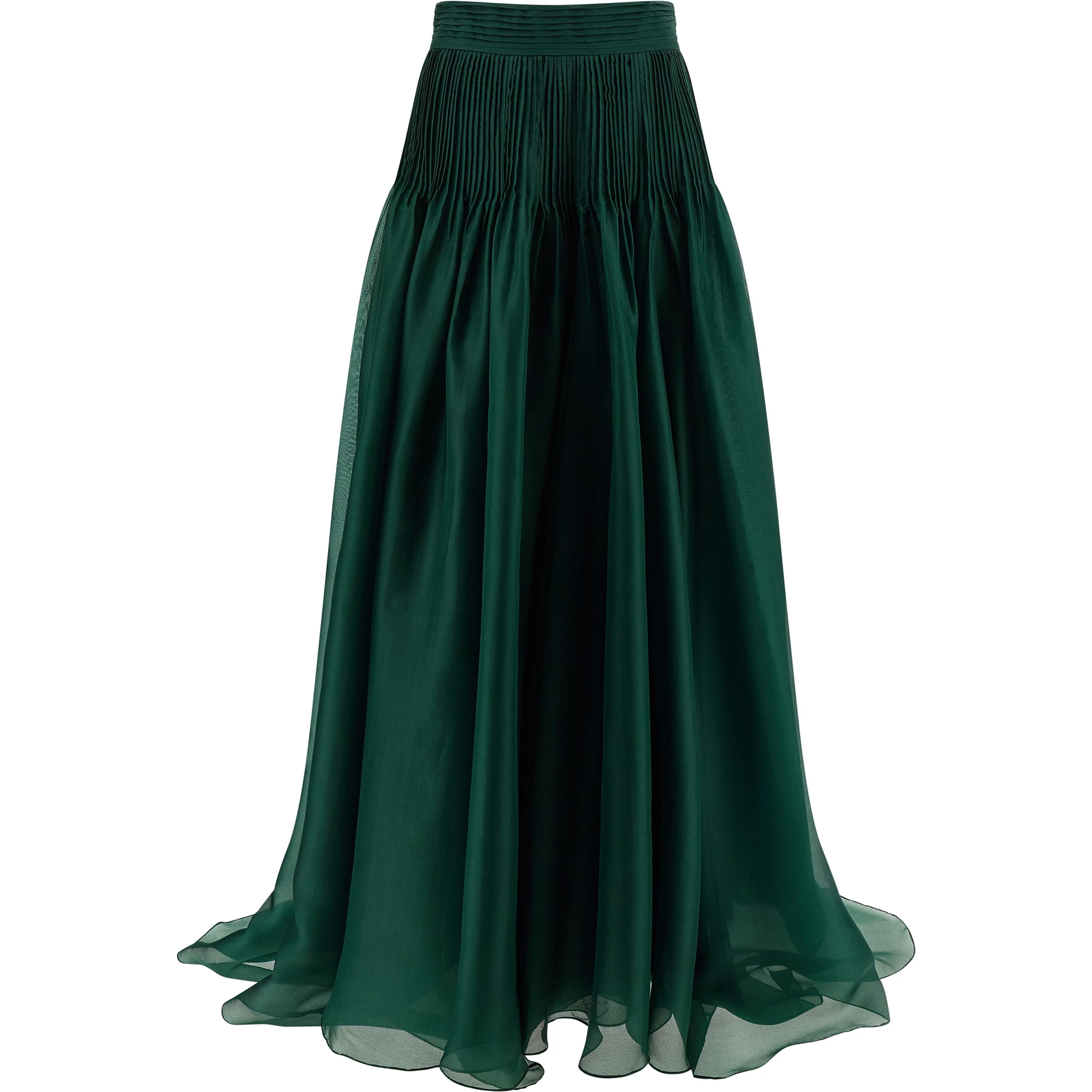 Bicolor Silk Mini Skirt