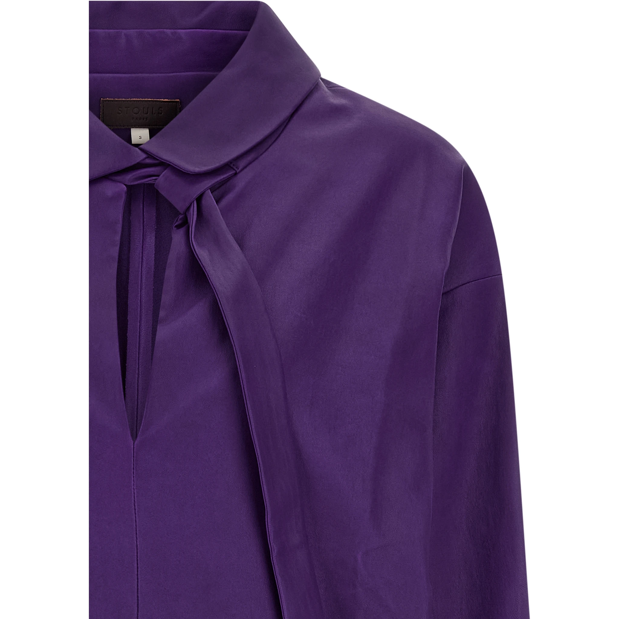 Purple Lamb Leather Blouse
