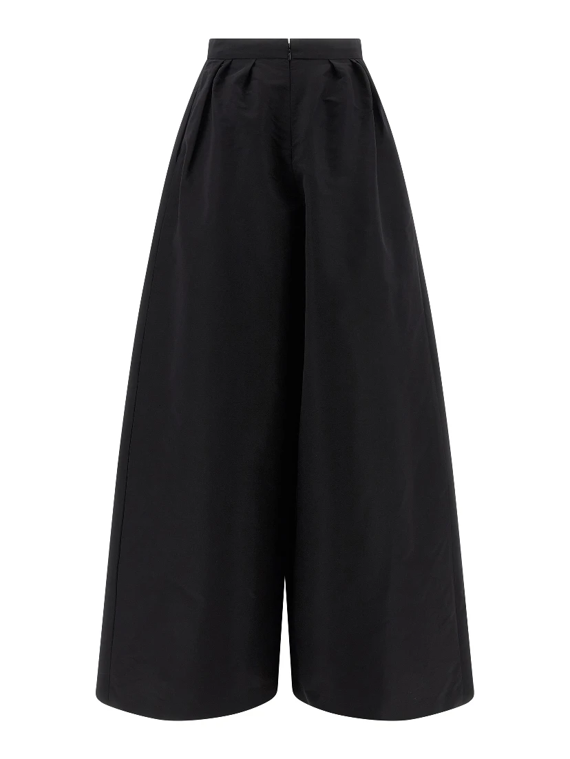 Black Silk Casual Pants