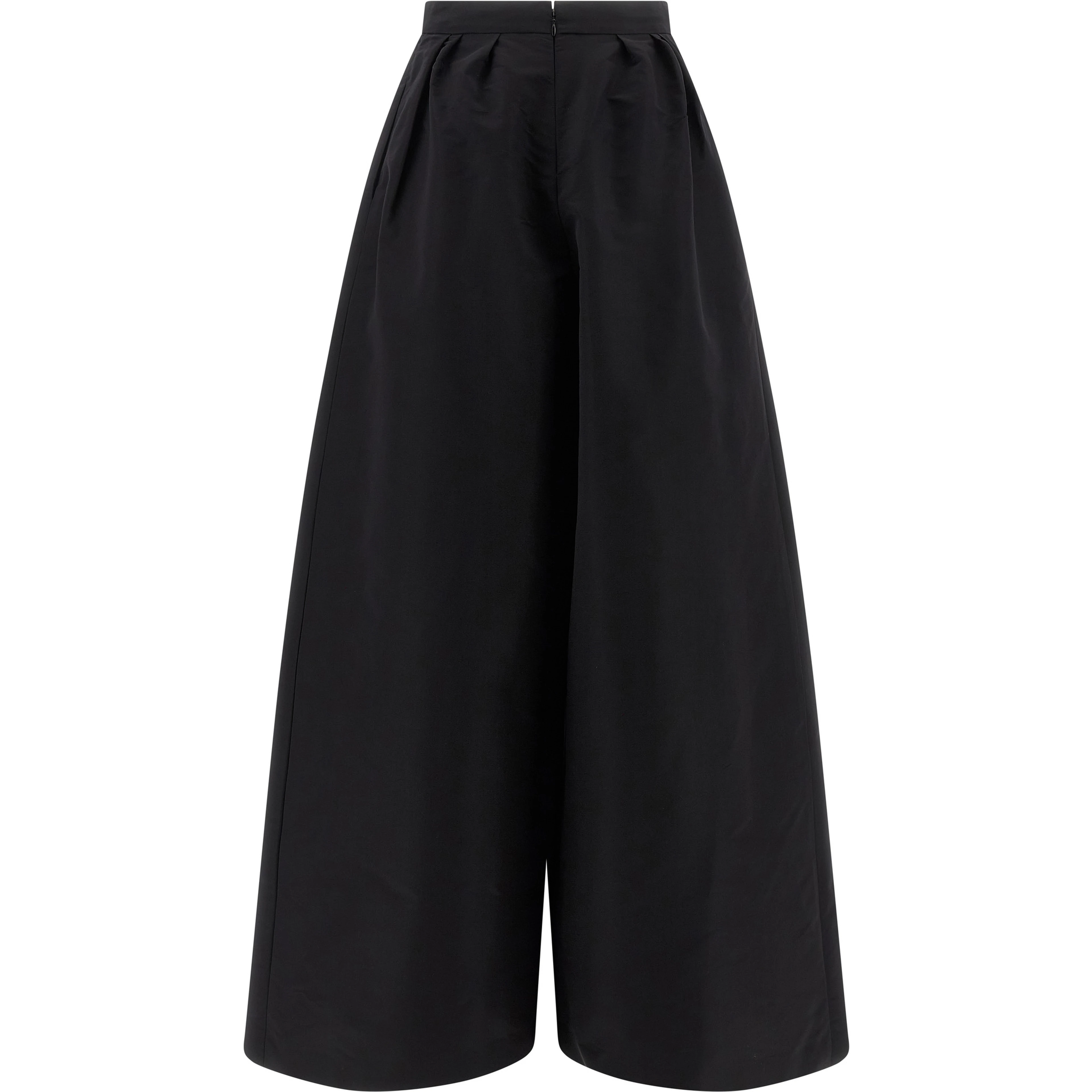 Black Silk Casual Pants