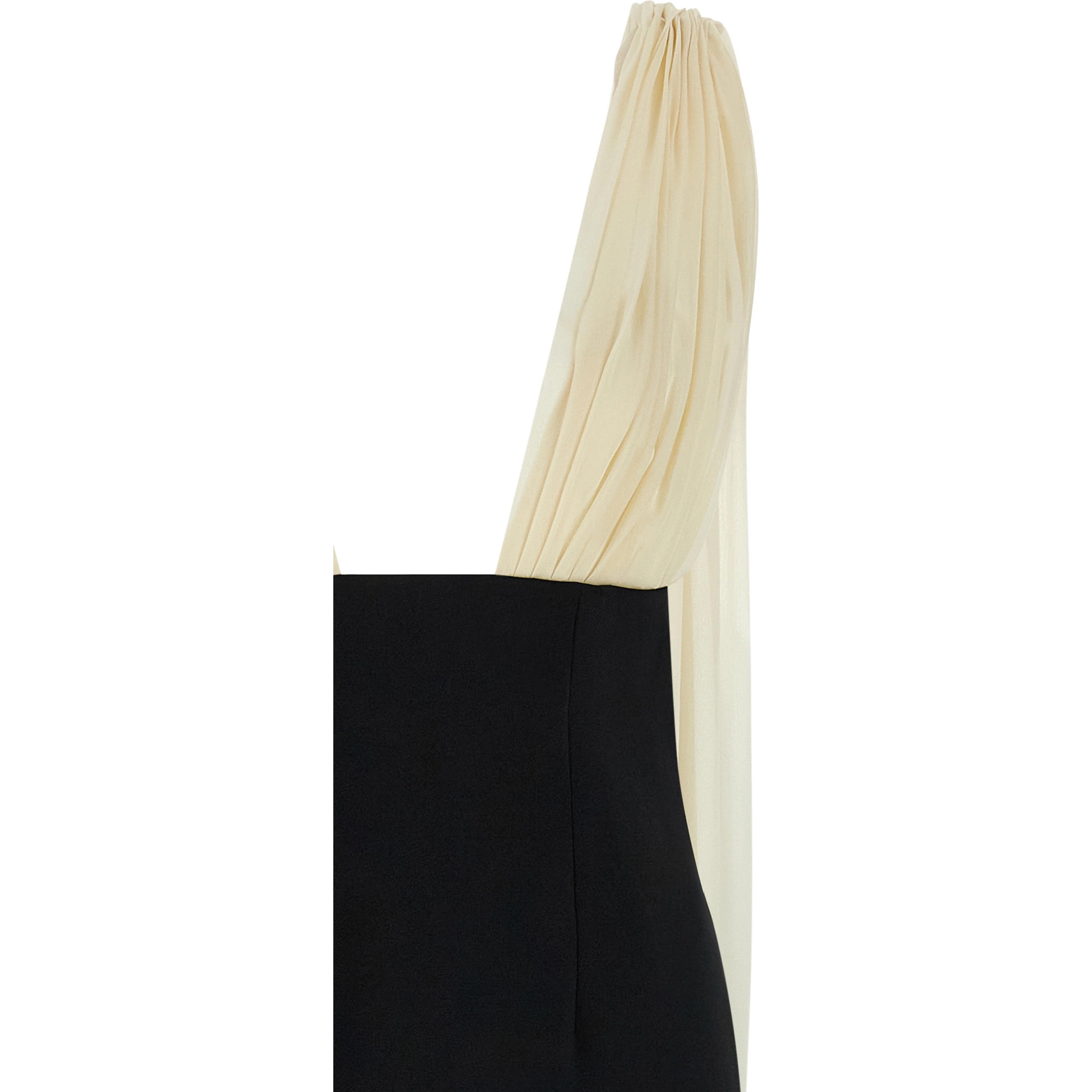 Bicolor Virgin Wool Long Dress