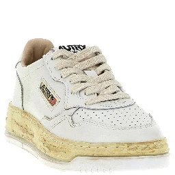 White Goatskin Chunky Sneakers