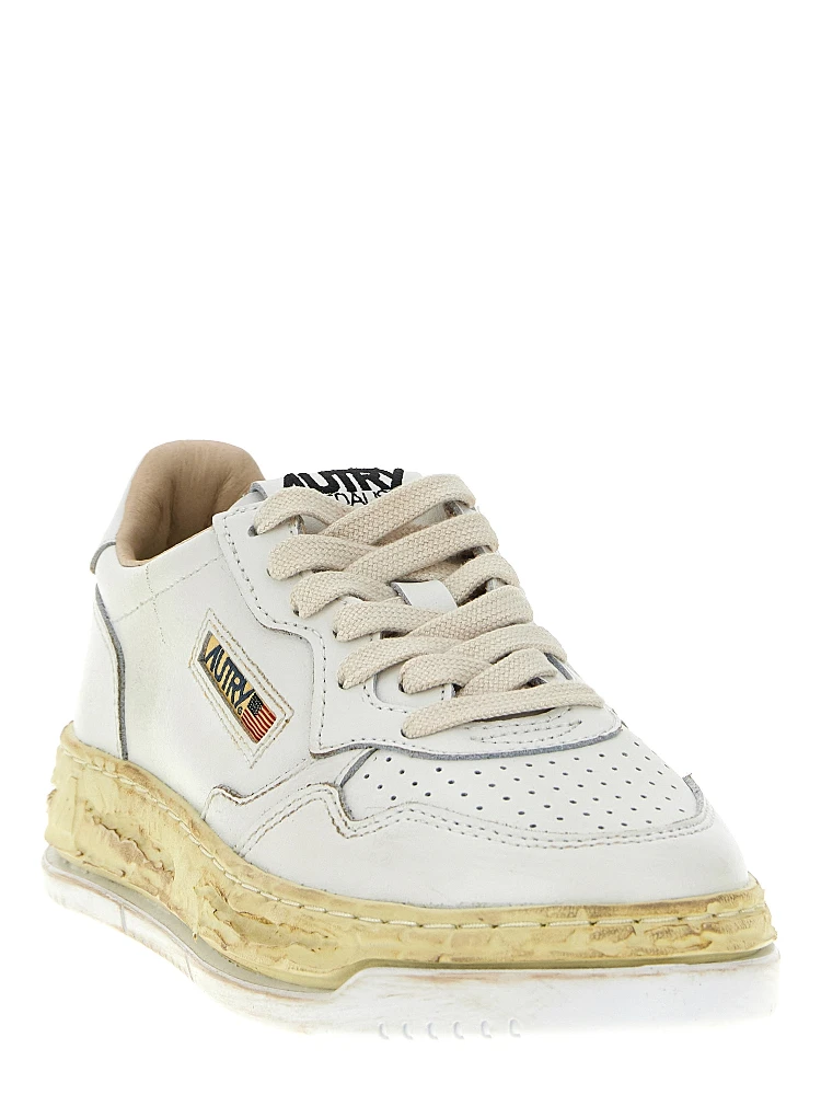 White Goatskin Chunky Sneakers alternative