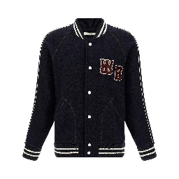 Blue Virgin Wool Bomber