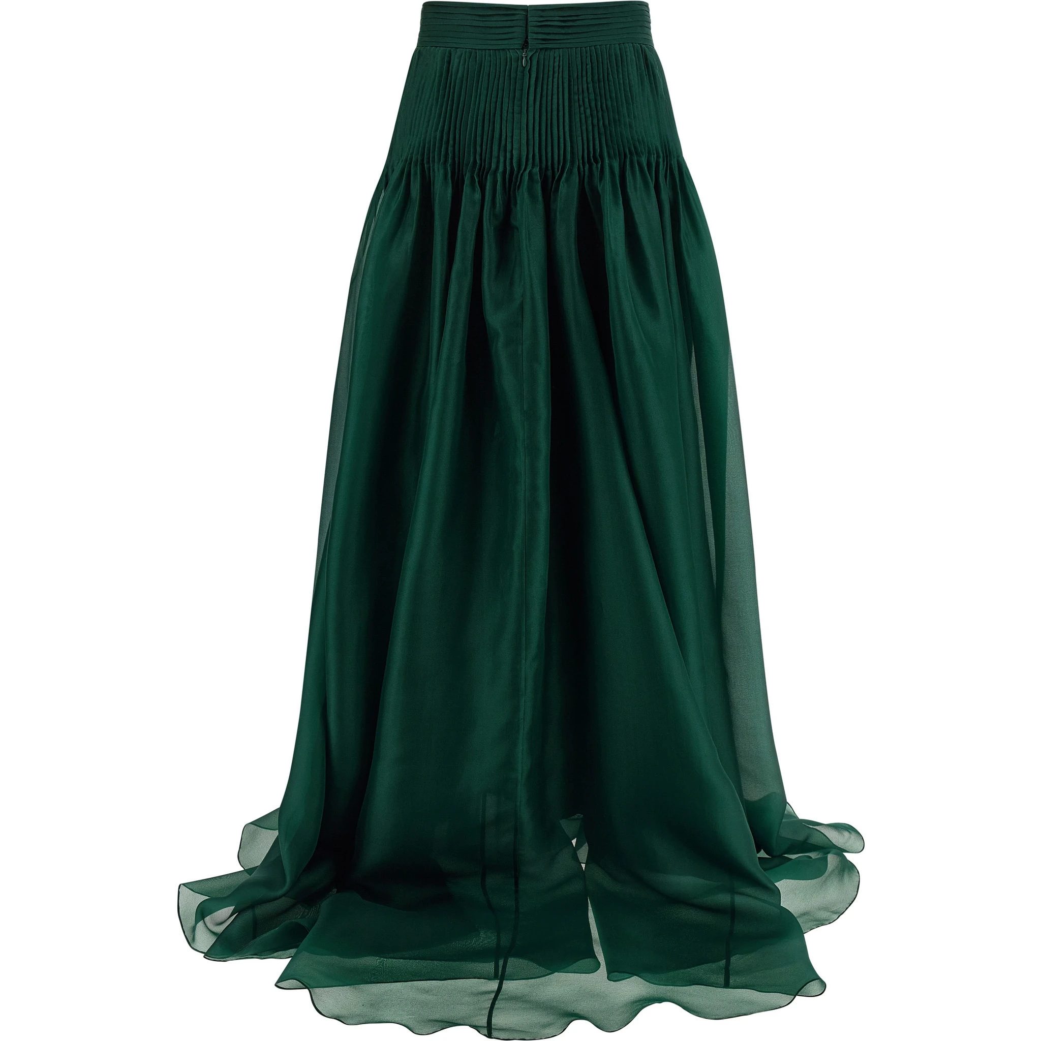 Bicolor Silk Mini Skirt