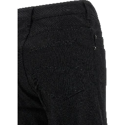 Black Cotton Flared Jeans