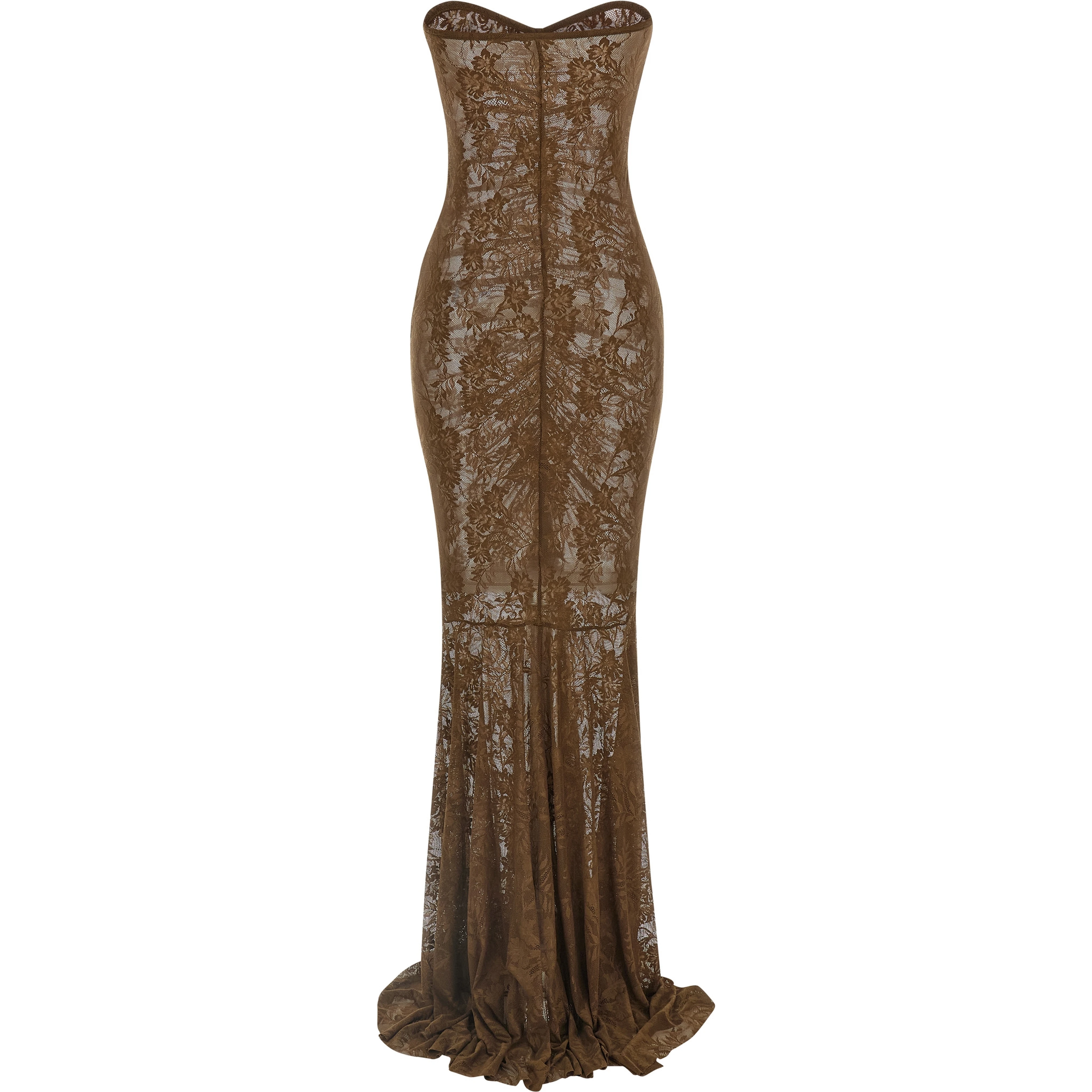 Bicolor Polyamide Long Dress