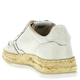 White Goatskin Chunky Sneakers