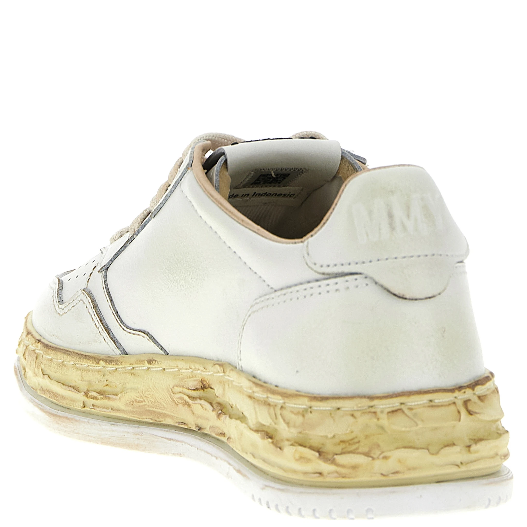 White Goatskin Chunky Sneakers