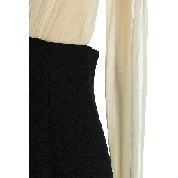 Bicolor Virgin Wool Long Dress