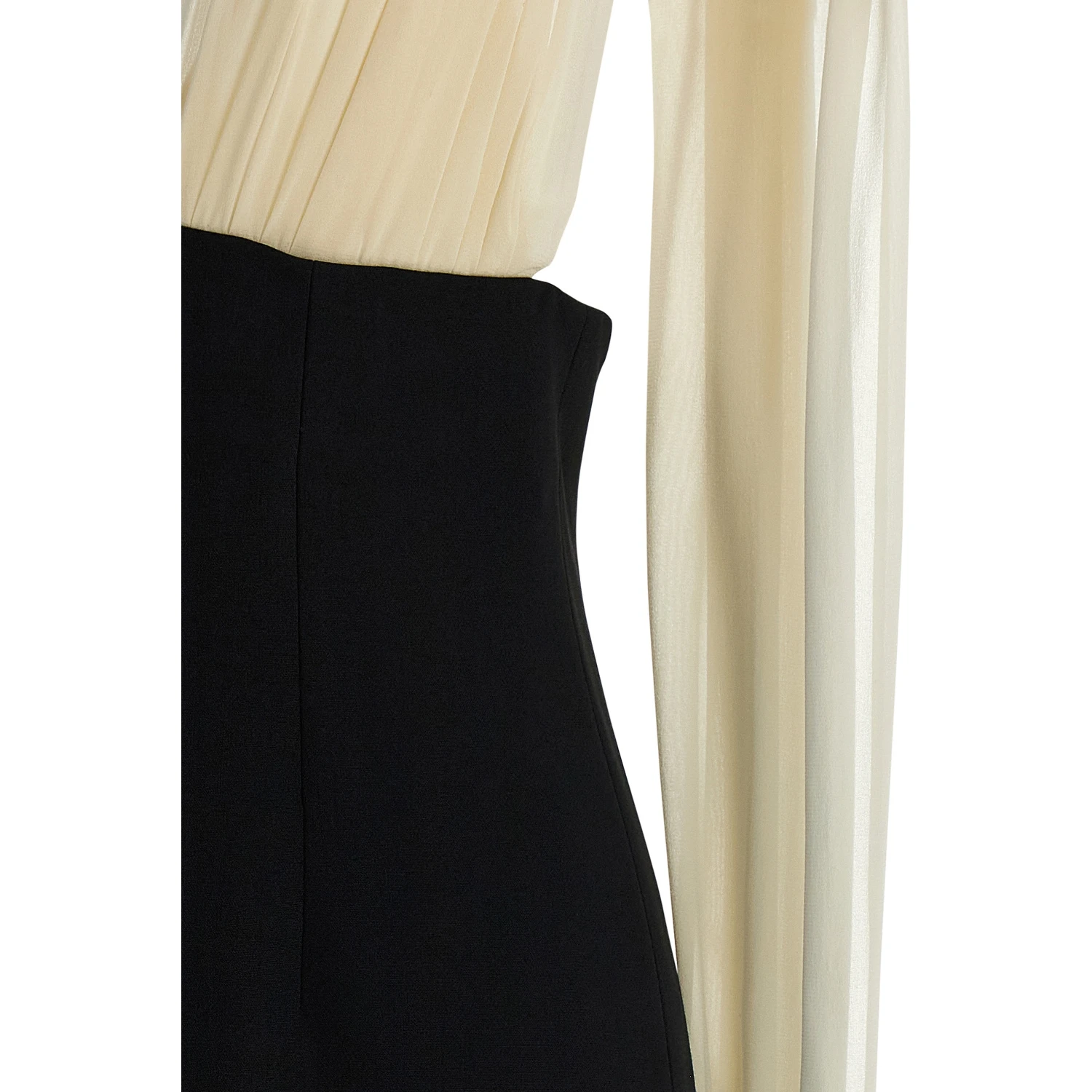 Bicolor Virgin Wool Long Dress